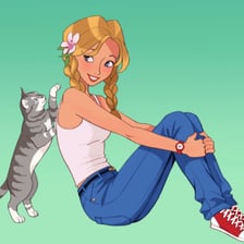 A Girl And Her Pet