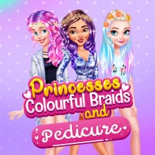 Princesses Colorful Braids And Pedicure