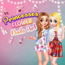 Princesses Flower Nails Art